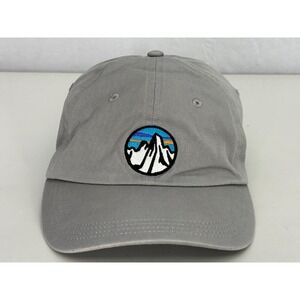 Patagonia Hat Cap Strap Back Mens Gray Fitz Roy Mountain‎ Patch Outdoor Hiking